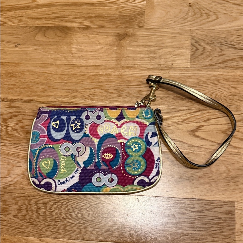 Coach Colorful Patterned Wristlet